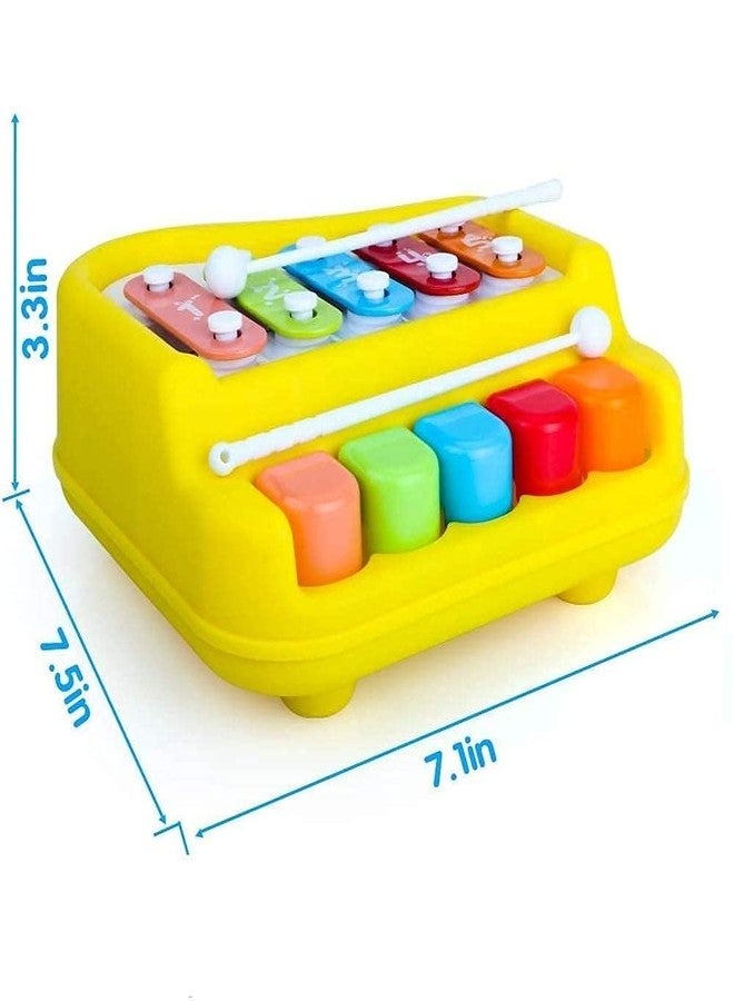 JAPSI 2-in-1 Musical Toy, Xylophone and Piano with 5 Colourful Keys, Educational Activity Toy for Kids 3+ Years - Image 4